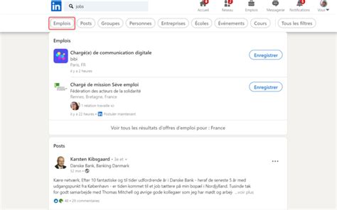 offres d'emploi sur linkedin.